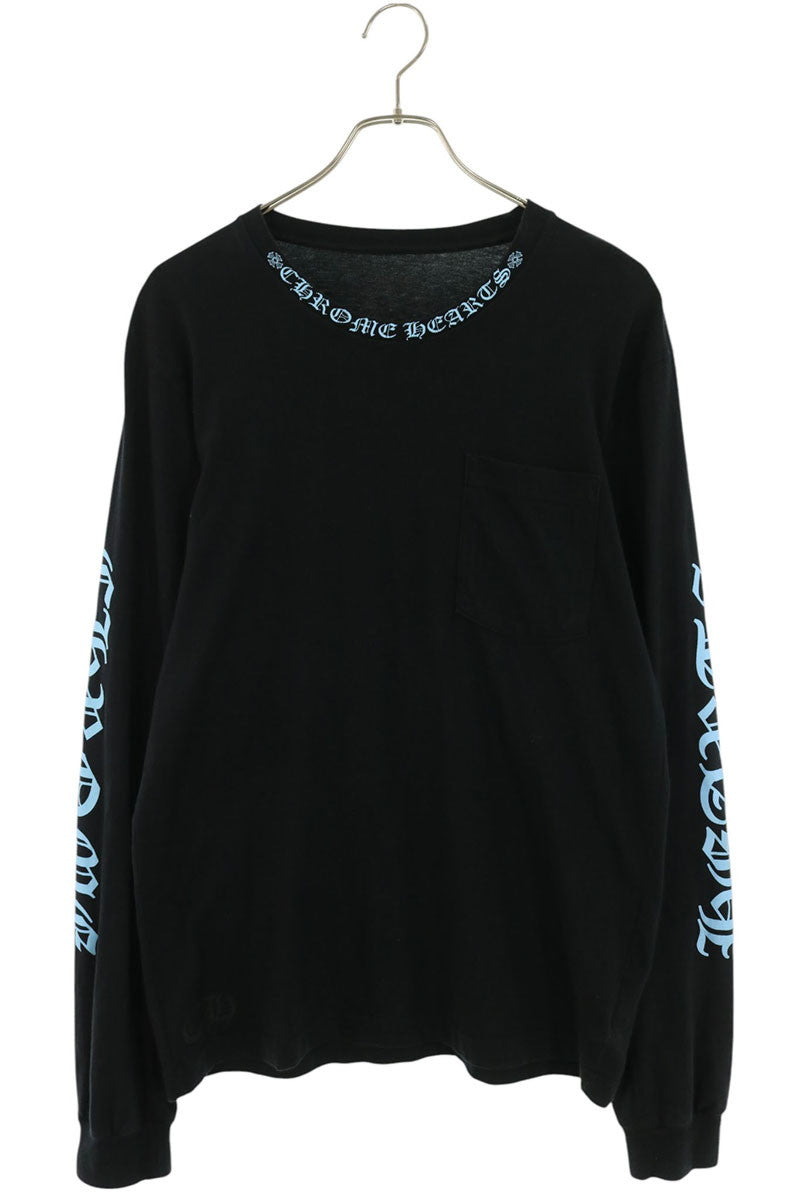 Chrome Hearts Neck Logo Print Long Sleeve Shirt Size M