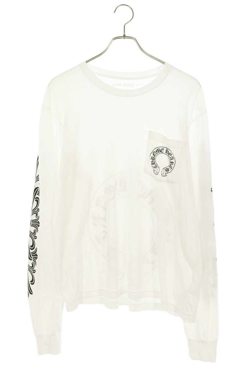 Chrome Hearts Floral Sleeve Horseshoe Long Sleeve Tee Multi Size M