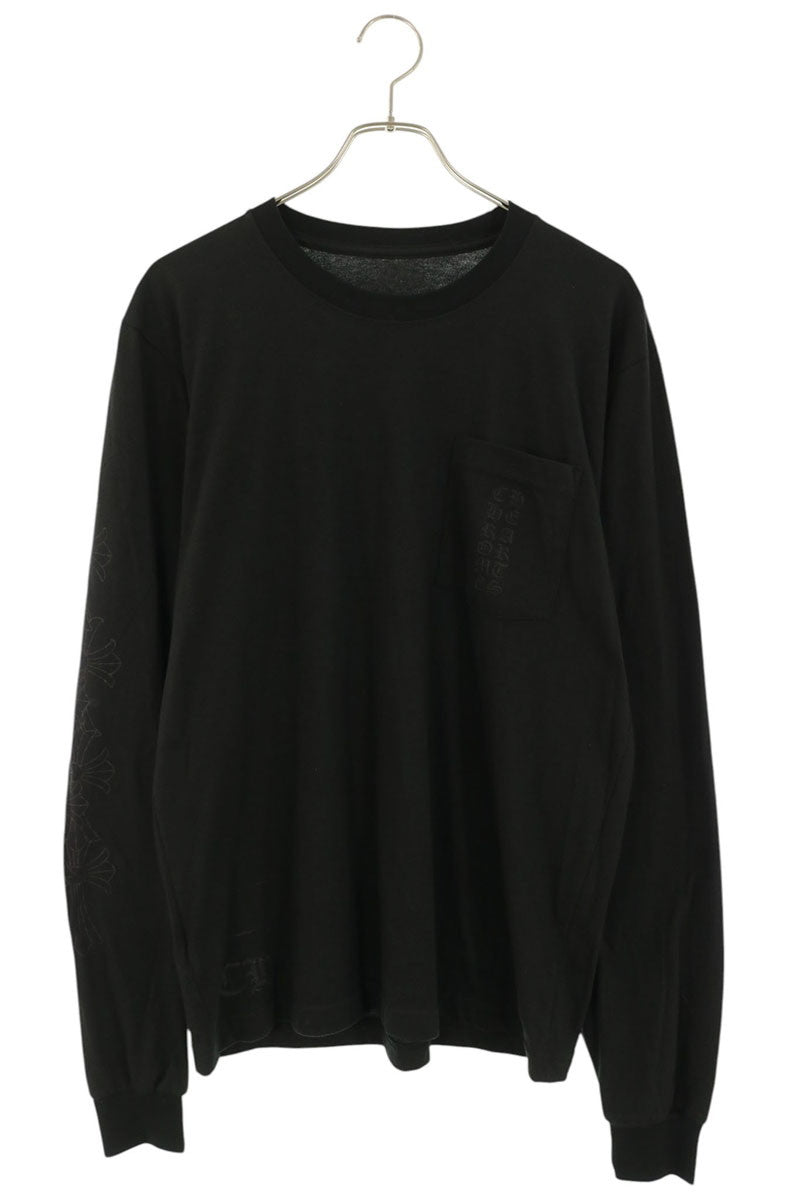Chrome Hearts Miami Sleeve Logo Long Sleeve Tee Black Size M