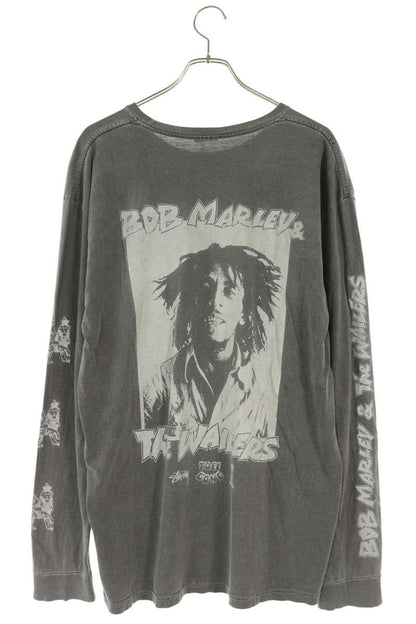 STUSSY Bob Marley Back Print Long Sleeve Top Black Size L