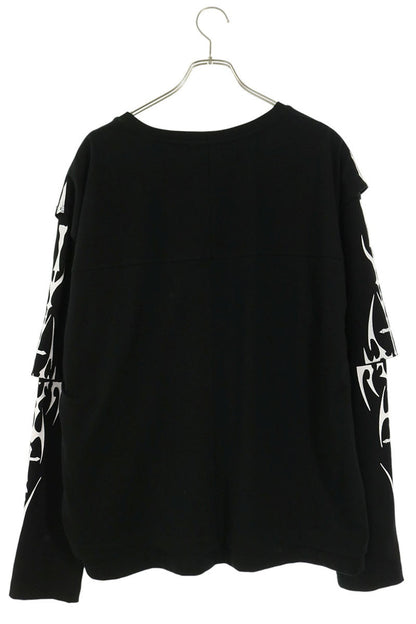LAST NEST Layered Long Sleeve T-Shirt Black Size XL