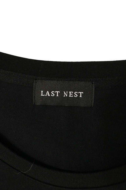 LAST NEST Layered Long Sleeve T-Shirt Black Size XL