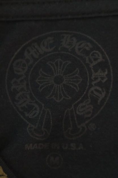 Chrome Hearts Neck Logo Print Long Sleeve Tee Black/Brown Size M