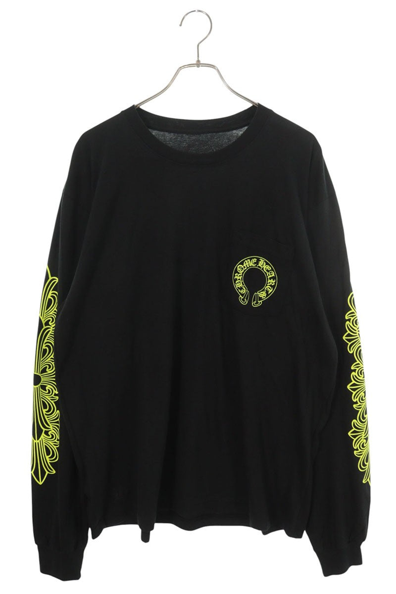 Chrome Hearts Floral HS Back Print Long Sleeve Tee B/Y Size XL