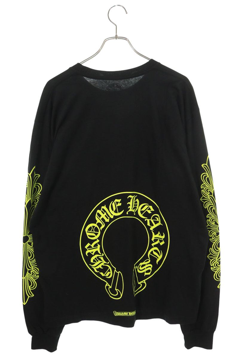 Chrome Hearts Floral HS Back Print Long Sleeve Tee B/Y Size XL