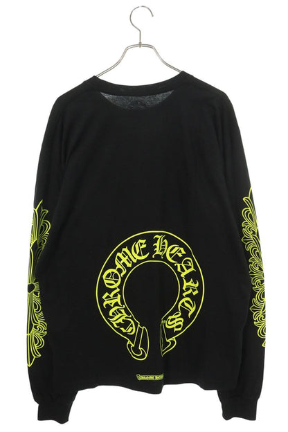Chrome Hearts Floral HS Back Print Long Sleeve Tee B/Y Size XL