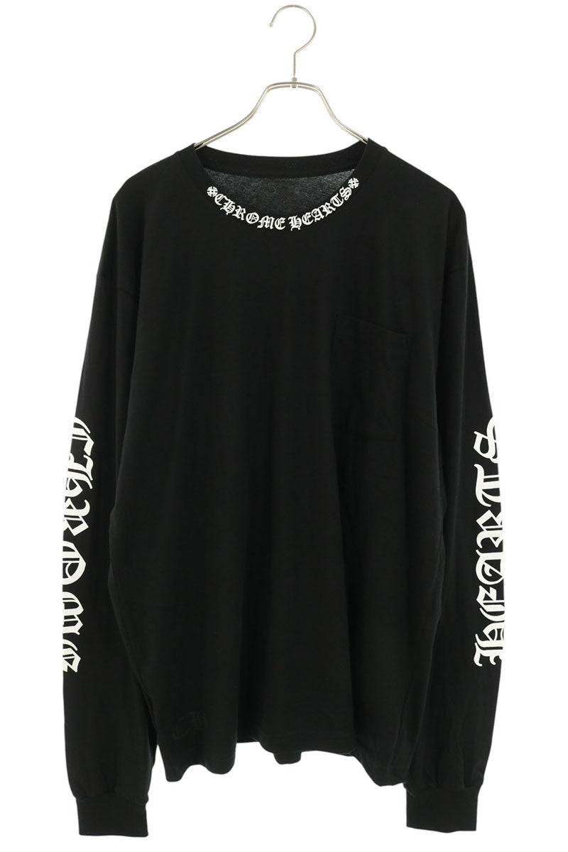 Chrome Hearts Neck Logo Print Long Sleeve Tee Multi Size XL