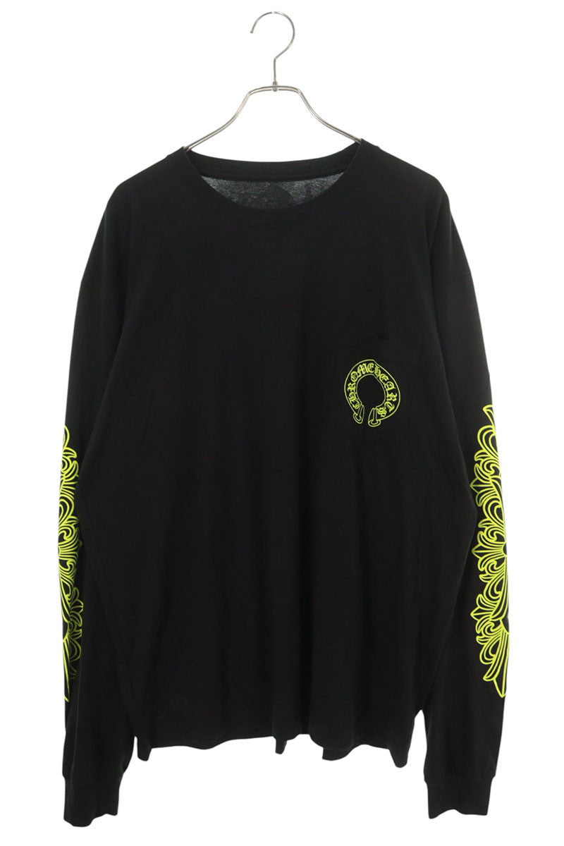 Chrome Hearts Floral Back HS Print Long Sleeve Tee B/Y Size XXL