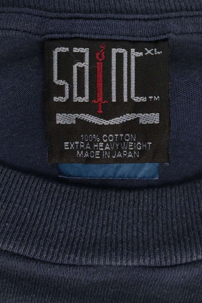 SAINT MICHAEL Dead Saint Vintage Long Sleeve T-Shirt Blue Size XL