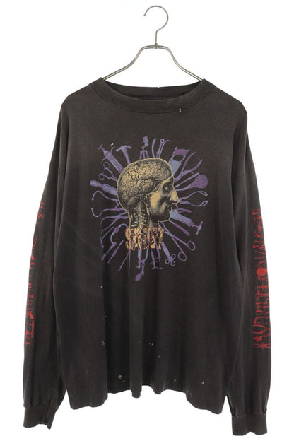 SAINT MICHAEL Vintage Wash Long Sleeve T-Shirt Black Size L