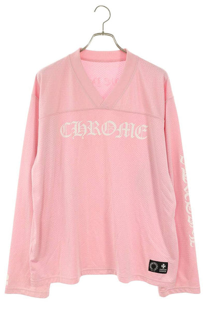Chrome Hearts CH Print Mesh Long Sleeve T-Shirt Pink Size L