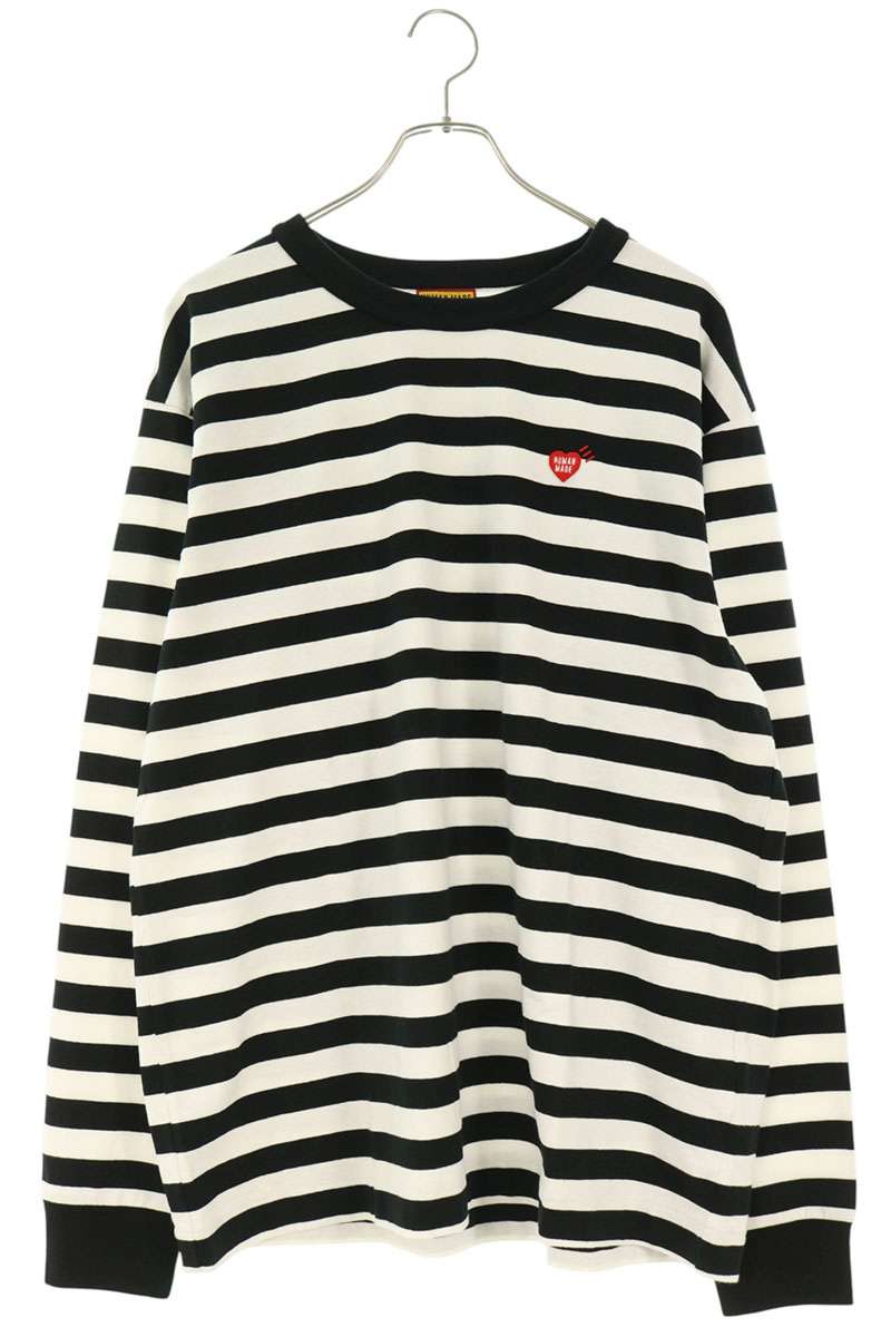 HUMAN MADE Logo Patch Border Cotton Sleeve T-Shirt Size XL