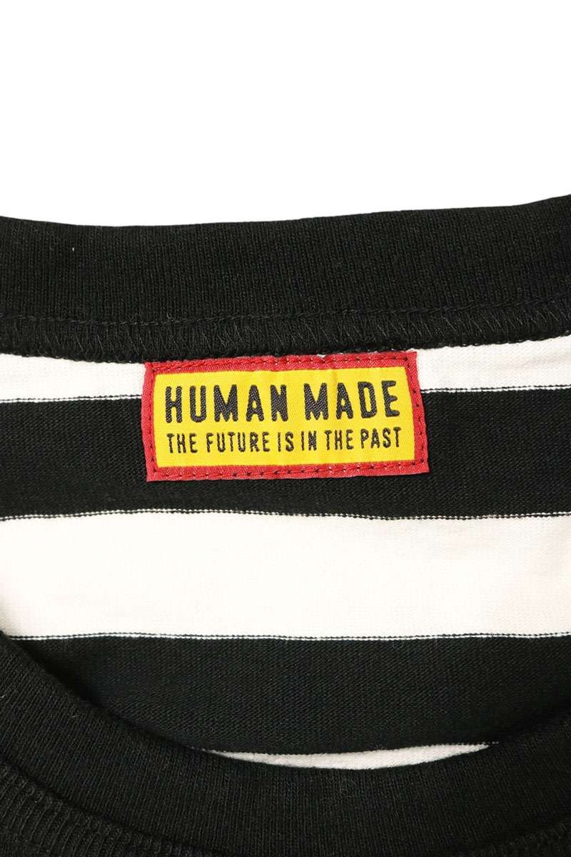 HUMAN MADE Logo Patch Border Cotton Sleeve T-Shirt Size XL