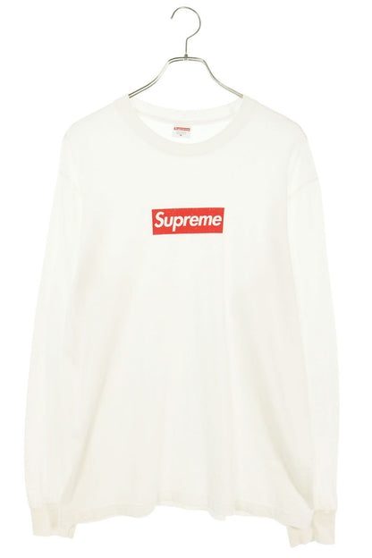 SUPREME 20AW Box Logo Long Sleeve Tee White/Red Size M