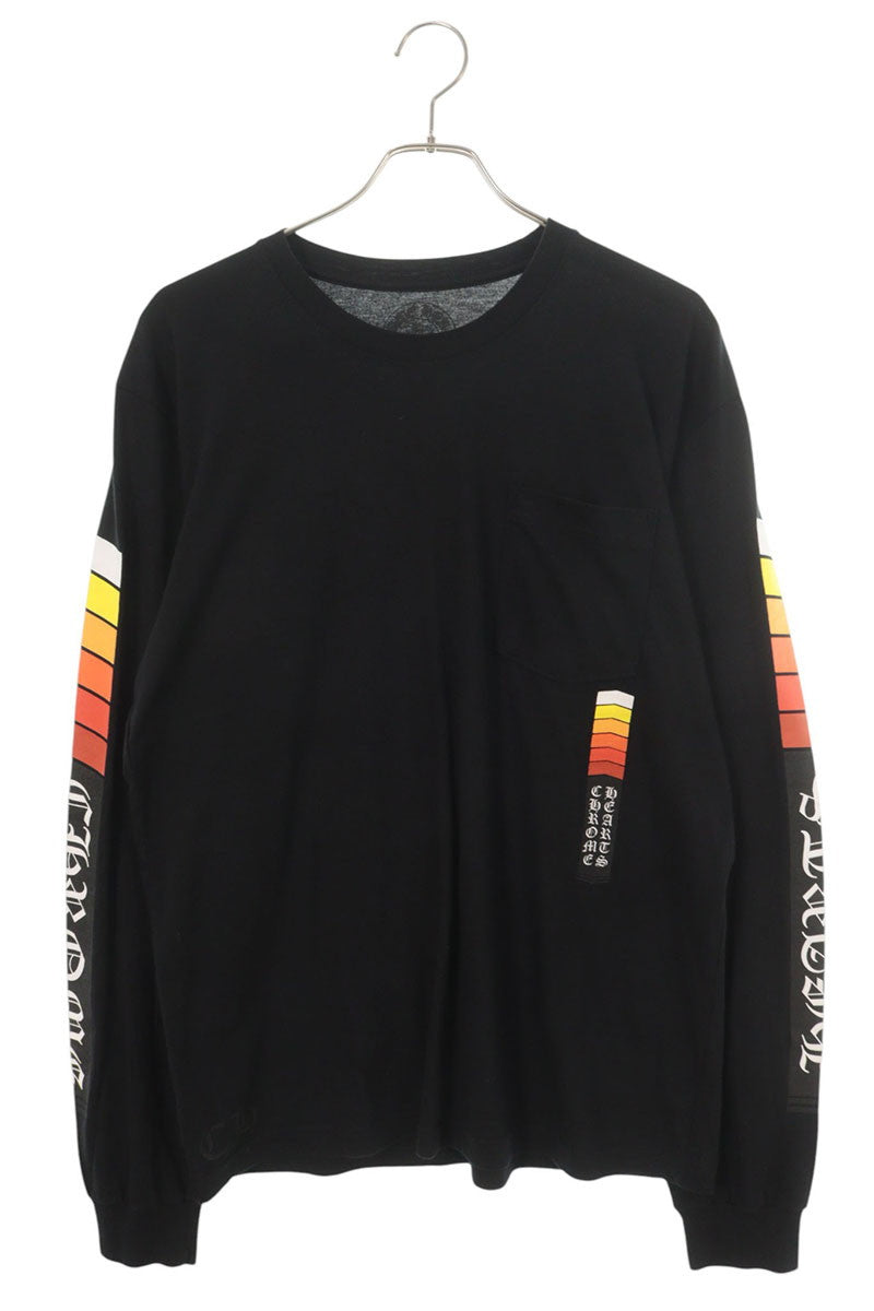 Chrome Hearts Multi-Color Cotton Long Sleeve Black Orange Size L