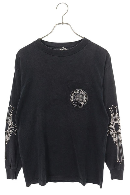 Chrome Hearts Long Sleeve OLD Horseshoe Print T-Shirt Black Size M