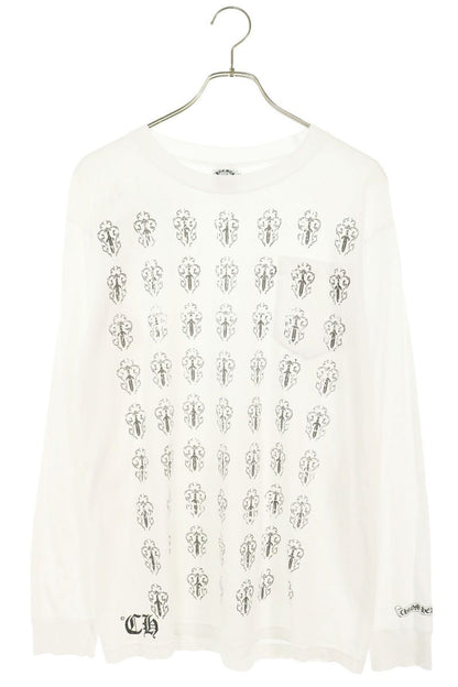 Chrome Hearts Old Vine Dagger Print Long Sleeve Tee White Size M