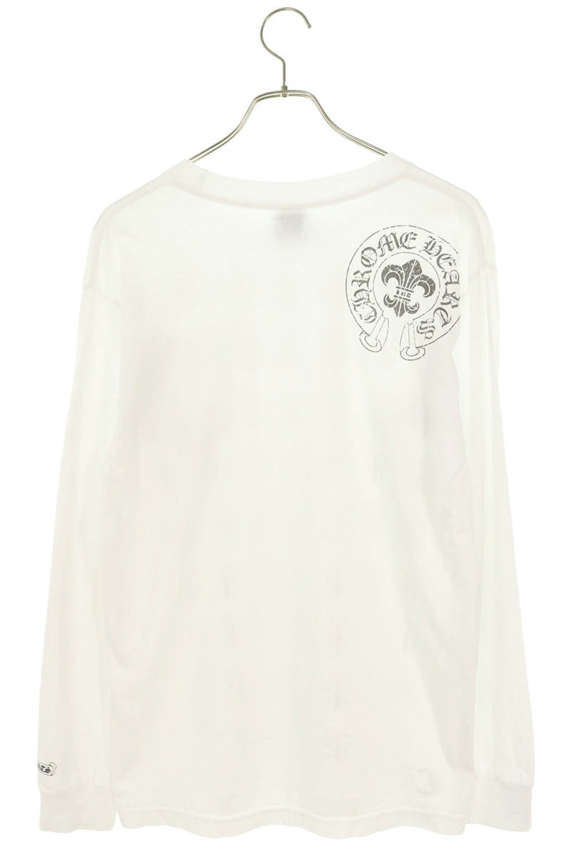 Chrome Hearts Old Vine Dagger Print Long Sleeve Tee White Size M