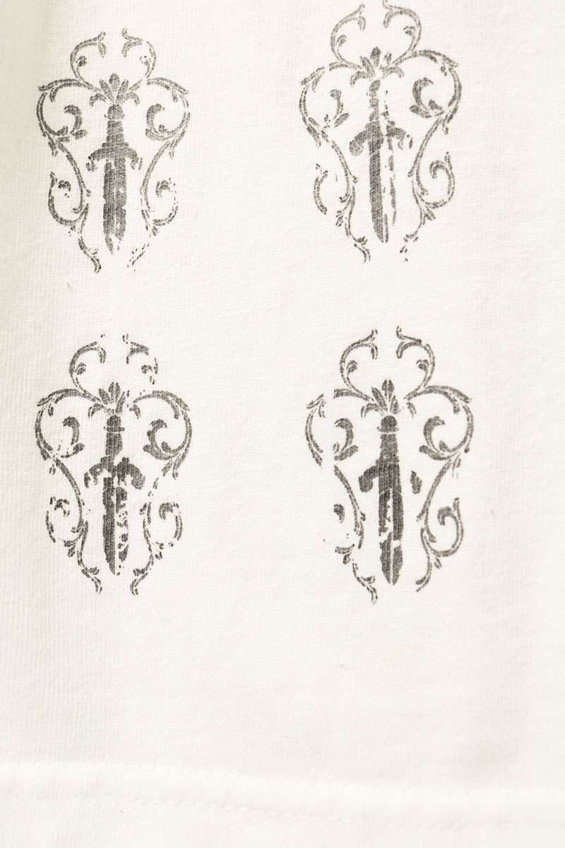 Chrome Hearts Old Vine Dagger Print Long Sleeve Tee White Size M