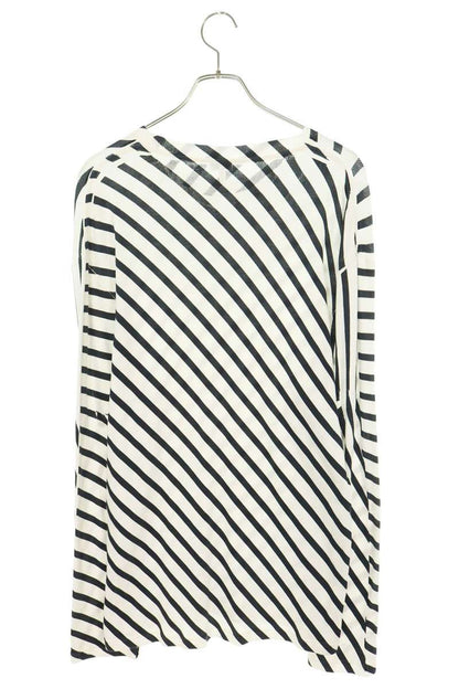LOEWE Cotton Front Logo Striped Long Sleeve Shirt Size L