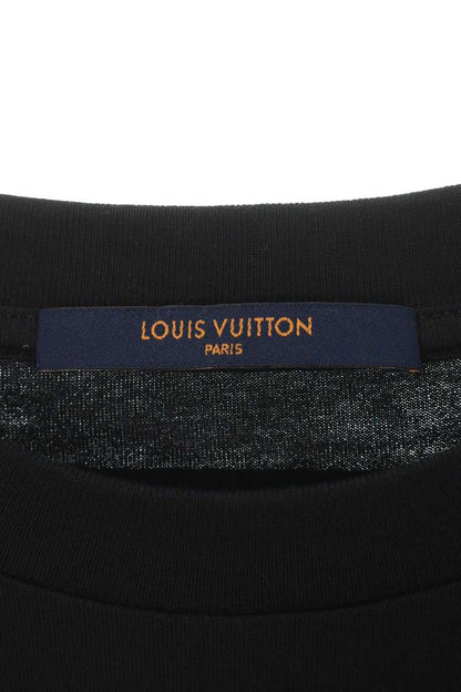 LOUISVUITTON Fade Printed Logo Long T-Shirt Black Size M