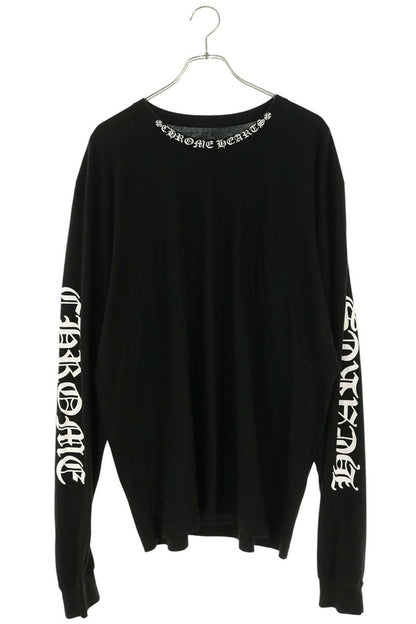 Chrome Hearts Neck Logo Print Long T-Shirt Black Size XL