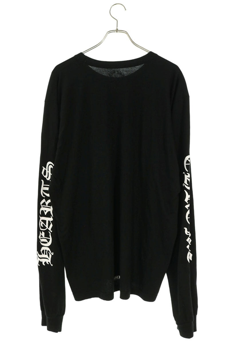 Chrome Hearts Neck Logo Print Long T-Shirt Black Size XL