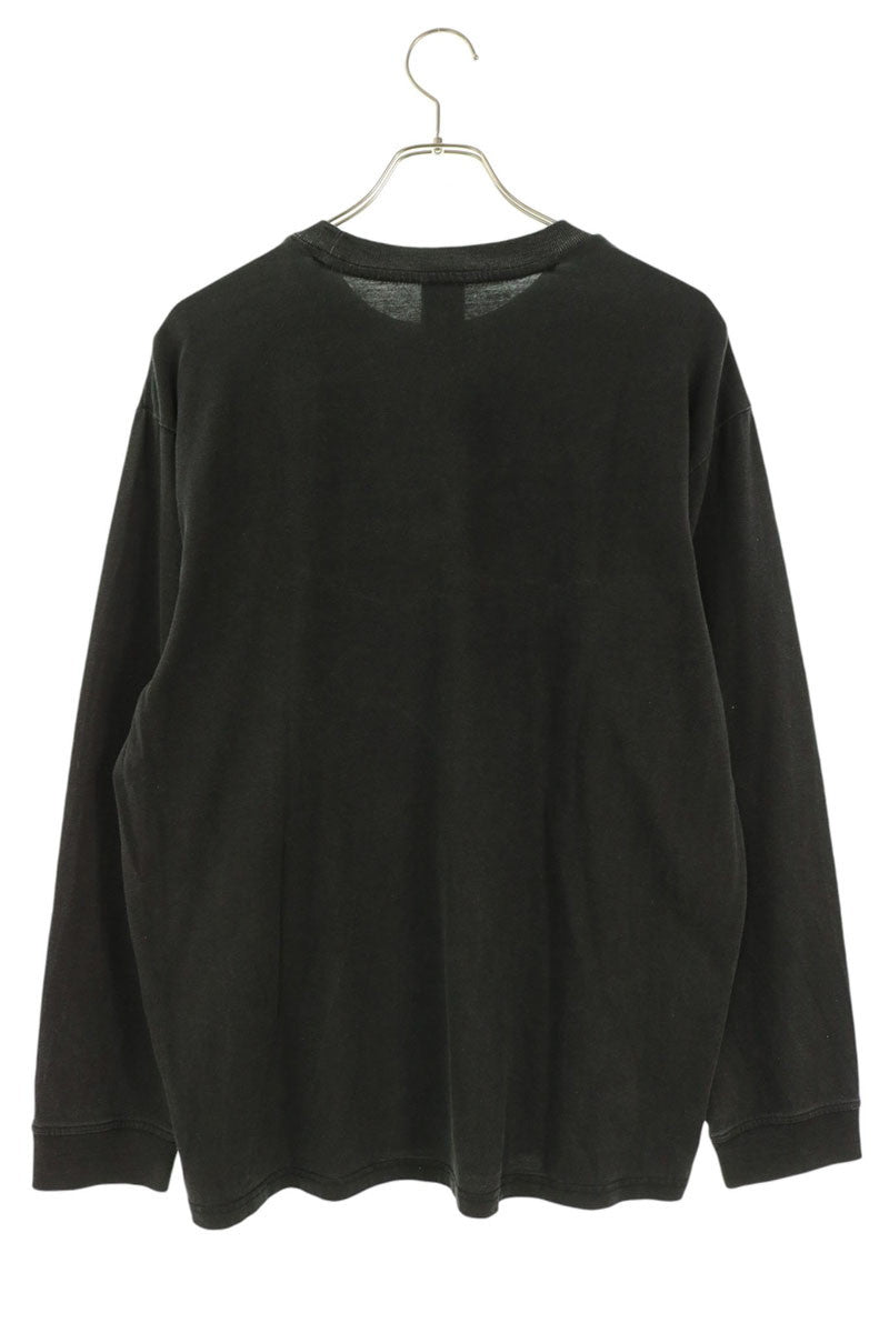 SUPREME 22AW Pigment Printed Long T-Shirt Black Size M