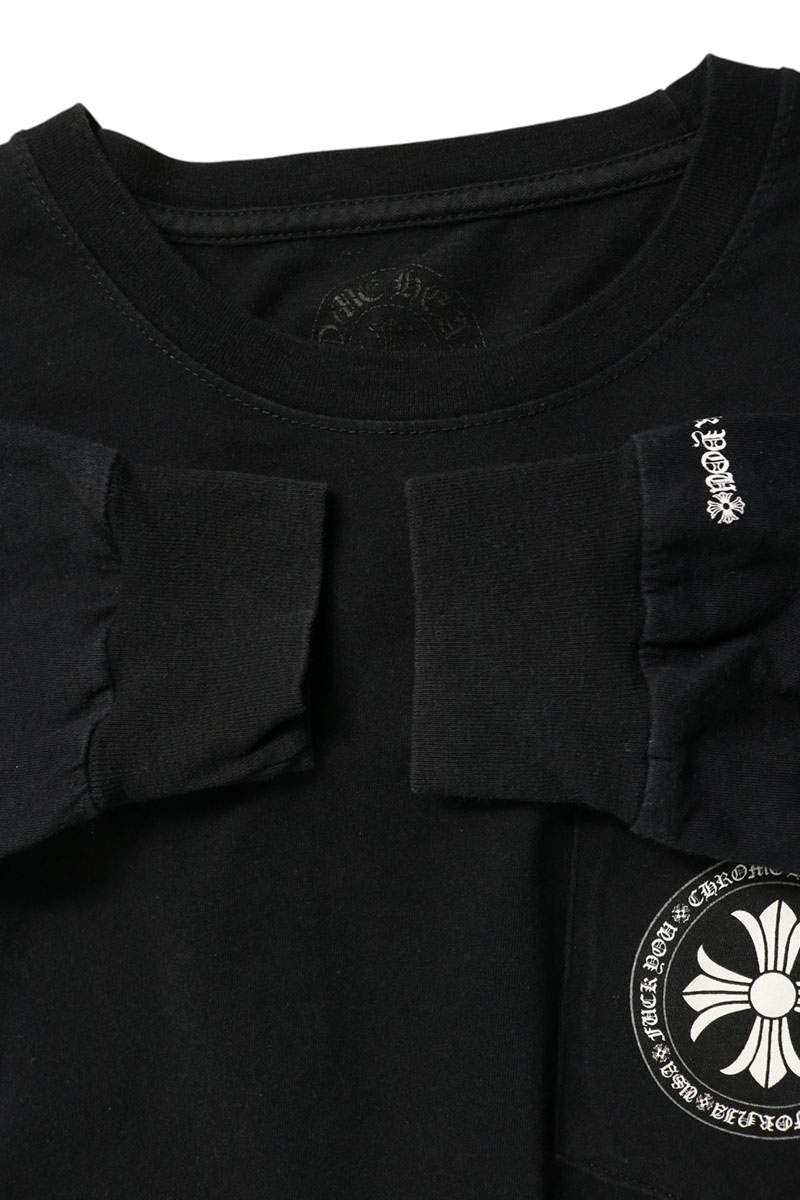Chrome Hearts CH Plus Arm Print Long T-Shirt Black Size S