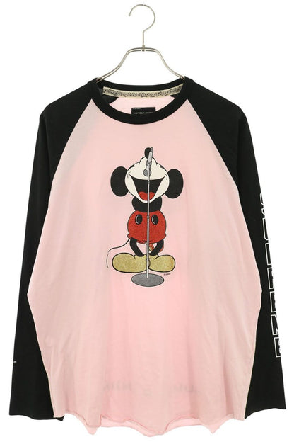 SUPREME 25AW Mickey Mouse Raglan Long Sleeve Pink M Size M