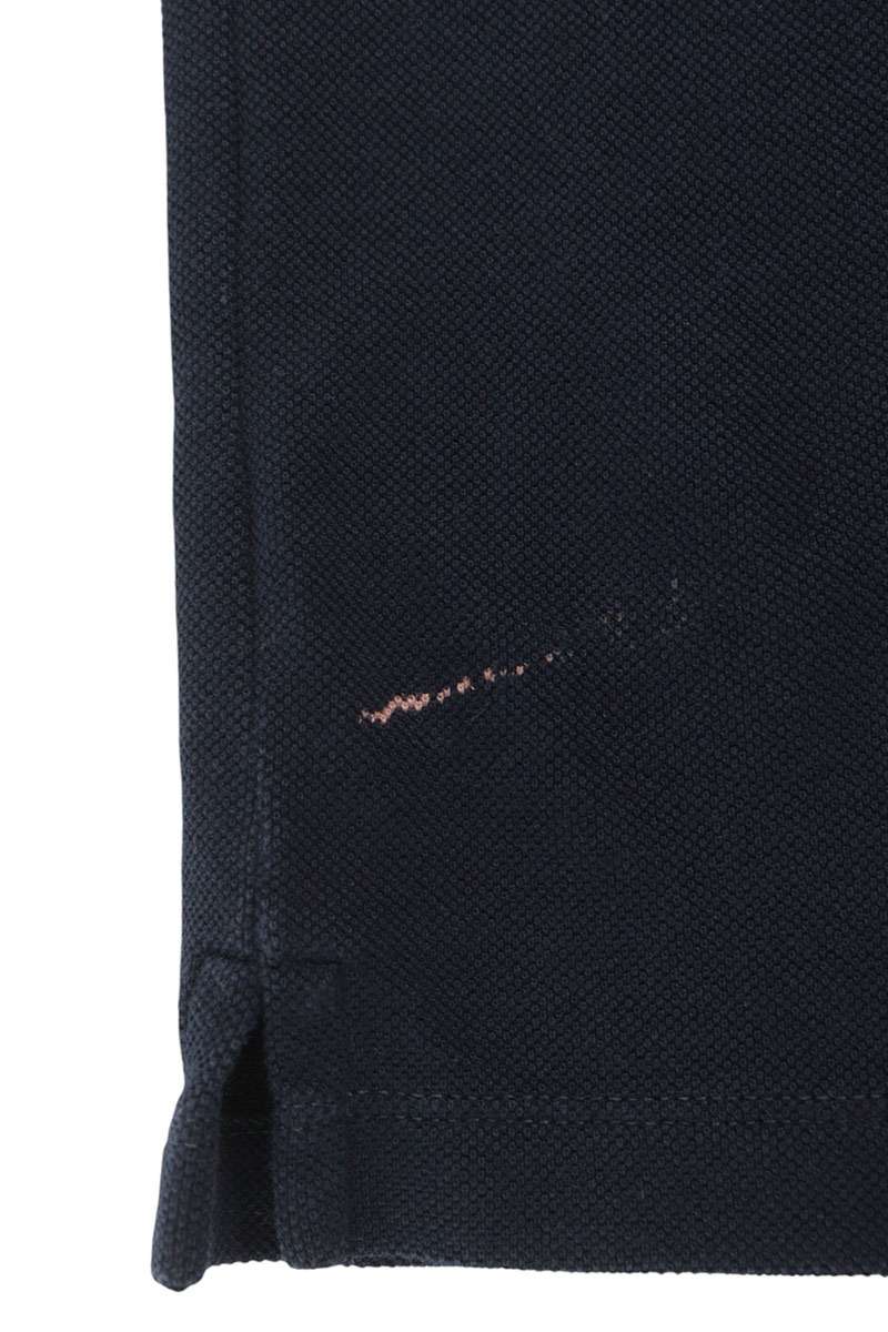 miumiu Cotton Pique Long Sleeve Polo Navy Size S
