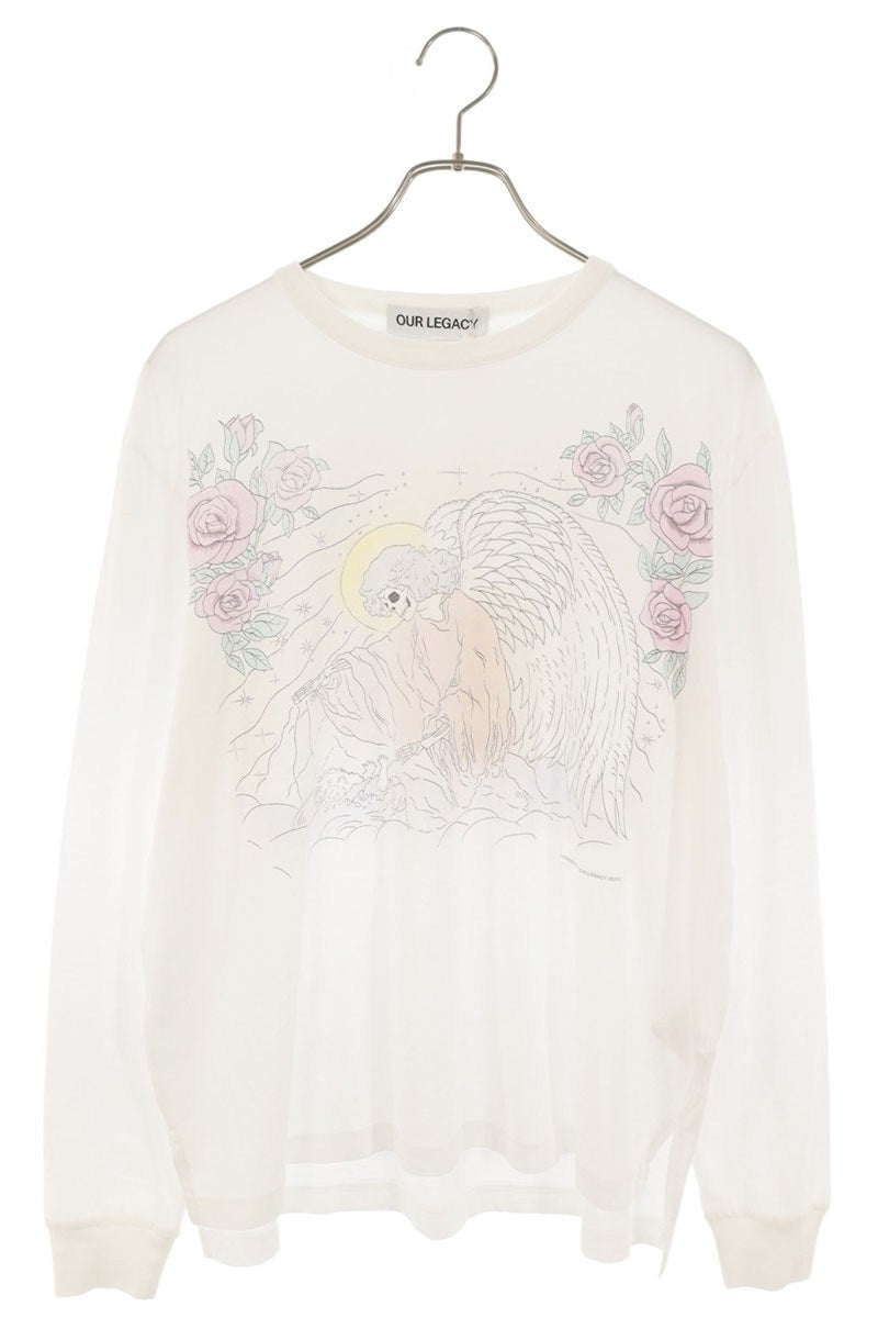 OUR LEGACY CRUISE LONGSLEEVE Skull Longsleeve White Size 48