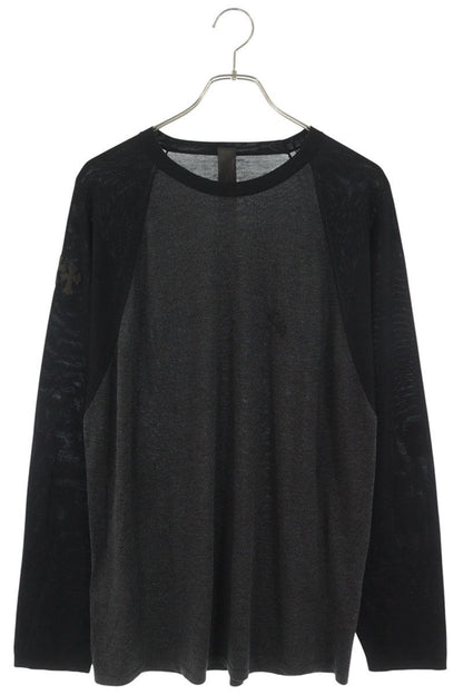 Chrome Hearts Triple Cross Raglan Grey Black Size L
