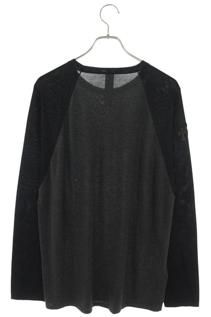 Chrome Hearts Triple Cross Raglan Grey Black Size L