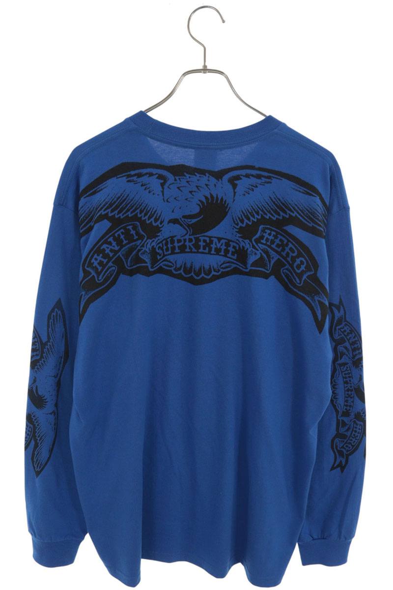 SUPREME 25AW ANTIHERO Eagle Long Sleeve T-Shirt Blue Size L