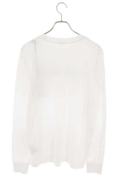 MONCLER Logo Patch Cotton Long Sleeve T-Shirt White Size M