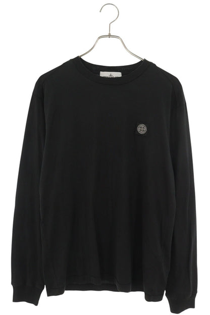 STONEISLAND Chest Logo Patch Cotton T-Shirt Black Size M