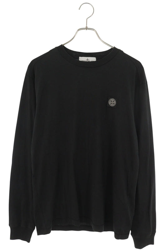 STONEISLAND Chest Logo Patch Cotton T-Shirt Black Size M