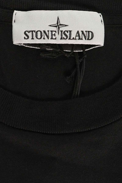 STONEISLAND Chest Logo Patch Cotton T-Shirt Black Size M