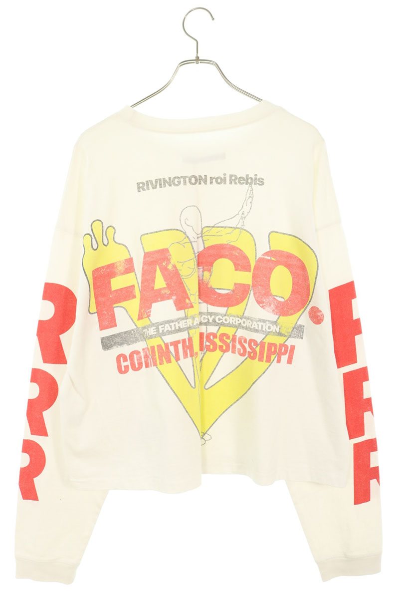 RIVINGTON roi Rebis FA.CO Long Sleeve T-Shirt White Size S