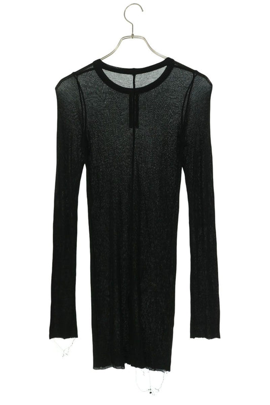 Rick Owens 22AW Ribbed Long Sleeve T-Shirt Black Size S