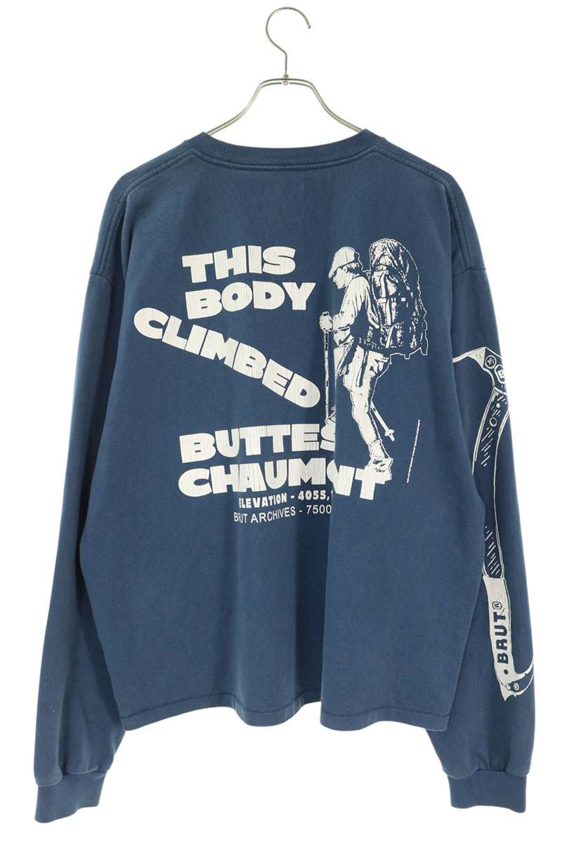 brut 26SS The Climber Vintage Long T-Shirt Blue Size XXL