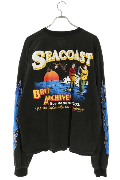 brut 26SS The Sea Coast Vintage Fire Shirt Black Size XXL