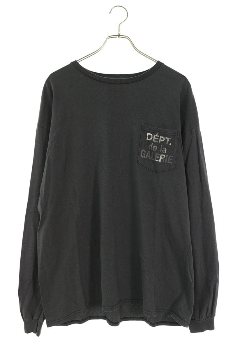 GALLERY DEPT Logo Print Long Sleeve T-Shirt Gray Size XL