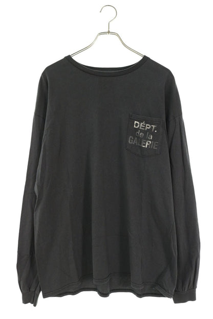 GALLERY DEPT Logo Print Long Sleeve T-Shirt Gray Size XL