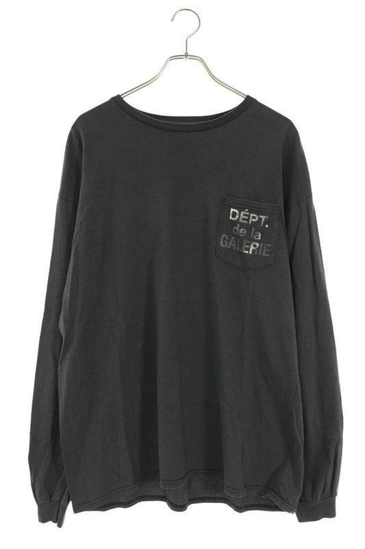 GALLERY DEPT Logo Print Long Sleeve T-Shirt Gray Size XL