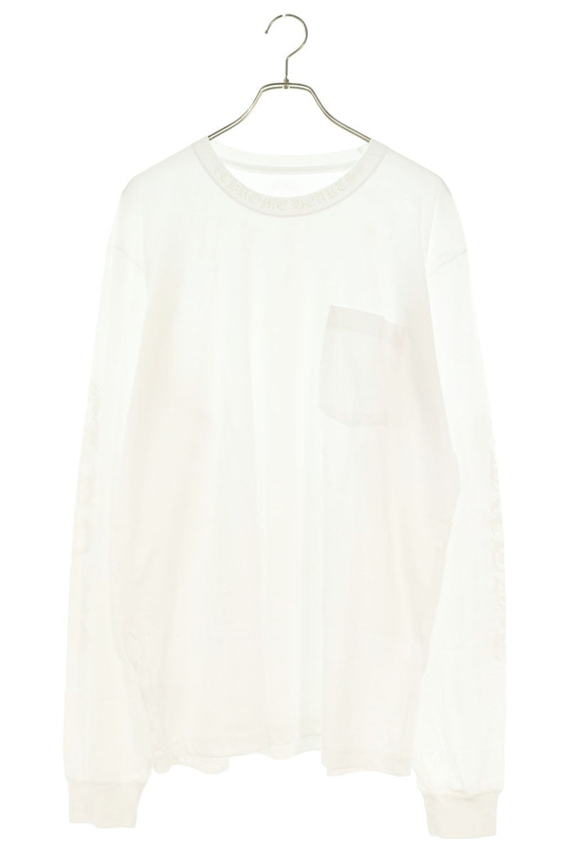 Chrome Hearts Neck Logo Print Cotton T-Shirt White Size XL