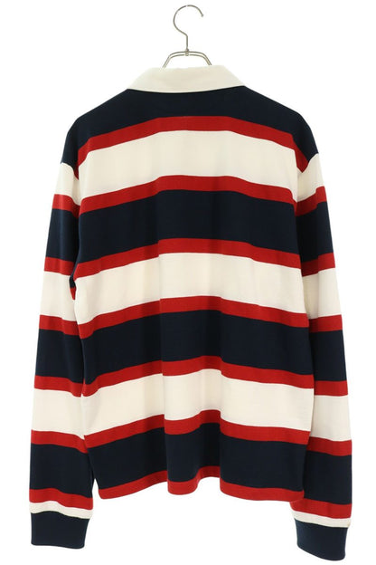 CELINE Blazon Stripe Long Sleeve Rugby Polo Multi Size L