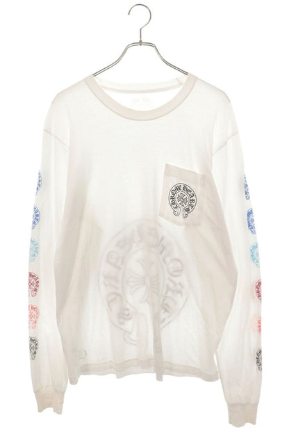 Chrome Hearts Arm Grad. Horseshoe Long Sleeve Tee White Size L