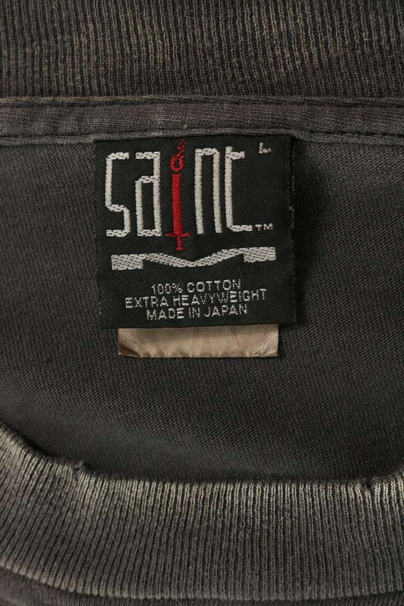 SAINT MICHAEL Vintage Front Logo Long Sleeve Tee Black Size L